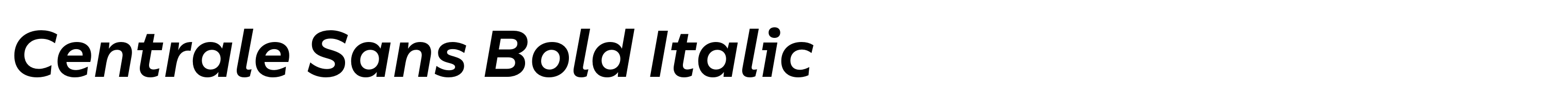 Centrale Sans Bold Italic